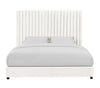 Arabelle White Velvet Bed in King