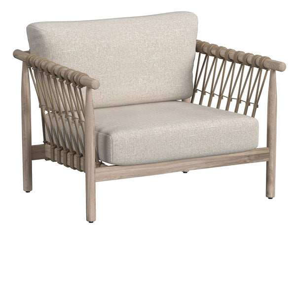 Leo Outdoor Accent Chair in Teak & Taupe
