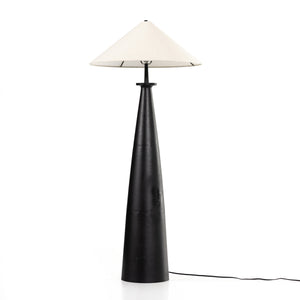 Innes Tapered Shade Floor Lamp In Mtt Black