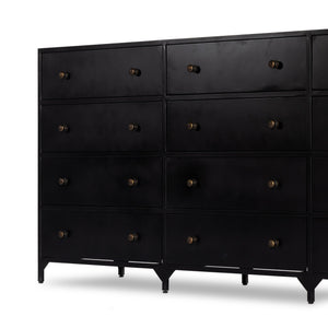 Belmont 12 Drawer Dresser - Black