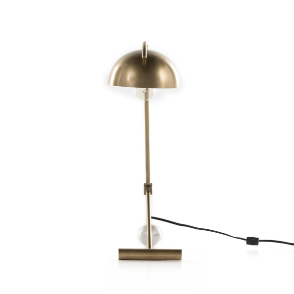 Becker Table Lamp In Charcoal & White Mrbl