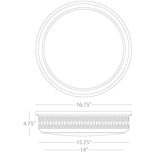 Williamsburg Tucker Flushmount