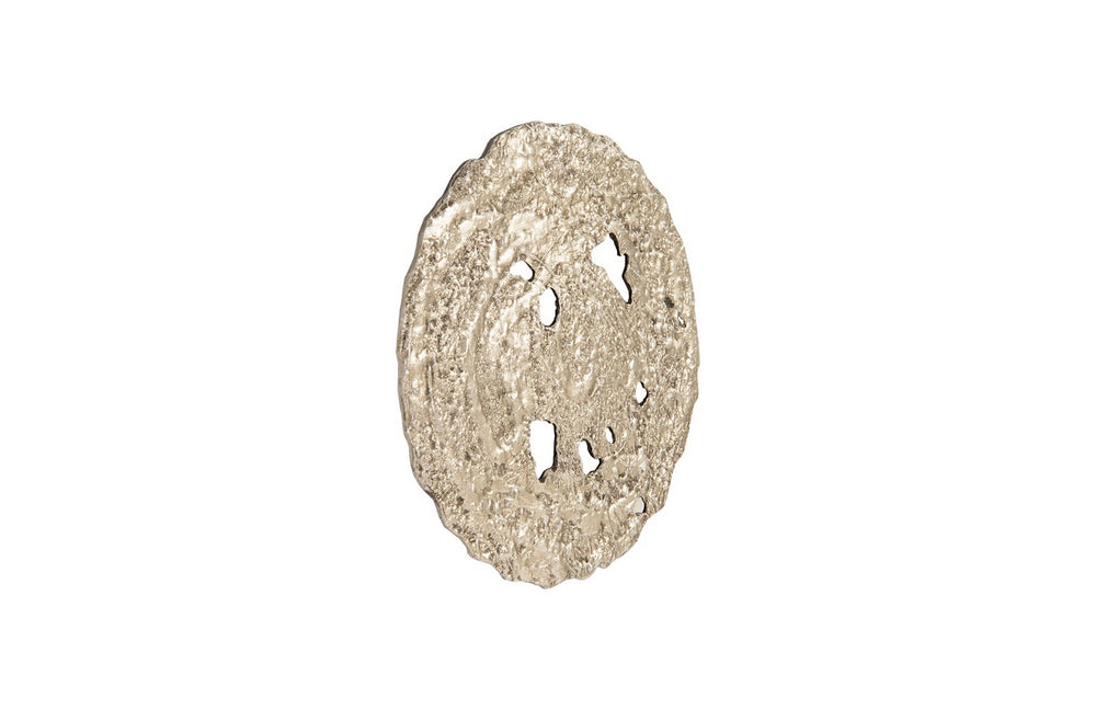 Molten Disc Wall Art, Silver Leaf, Small