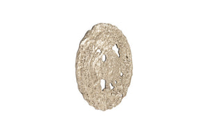 Molten Disc Wall Art, Silver Leaf, Small