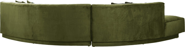 Michele 2pc. Sectional In Olive Velvet