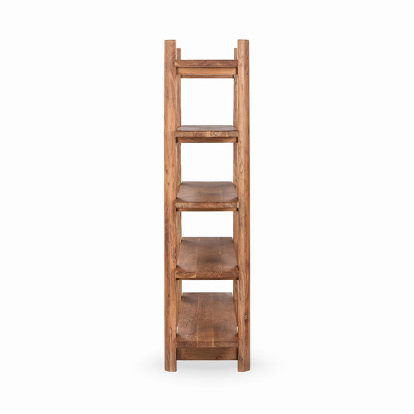 Pomona Solid Wood Bookshelf in Golden Wheat Finish