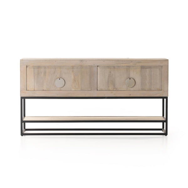 Kelby Small Media Console In Light Wash