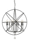 Tull 10 Light Chandelier in Matte Black Finish