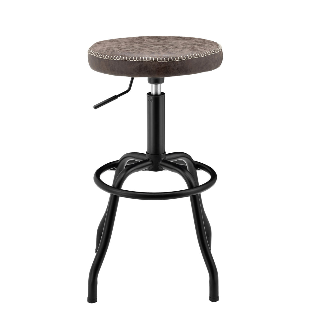 Eaton Gaslift Bar Stool In Vintage Coffee Brown