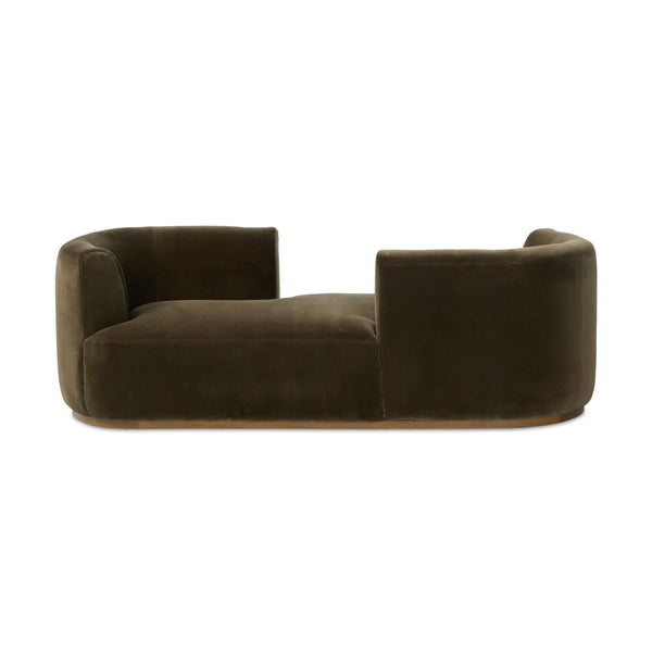 Deandra Tete A Tete Chaise - Surrey Olive