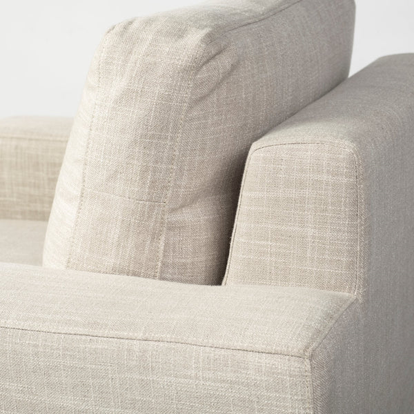 Colburne I Beige Fabric W/ Wood and Iron Frame Accent Chair