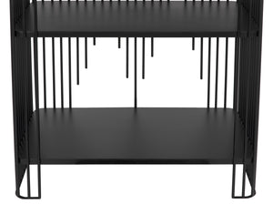 Mila Industrial Steel Bookcase in Matte Black