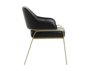 MALACHI DINING ARMCHAIR - CANTINA BLACK