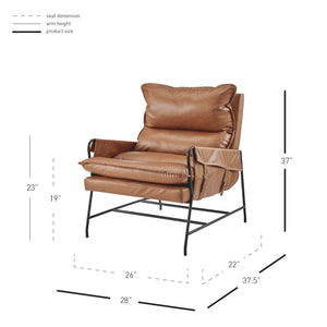 Thierry Accent Arm Chair In Vintage Cider