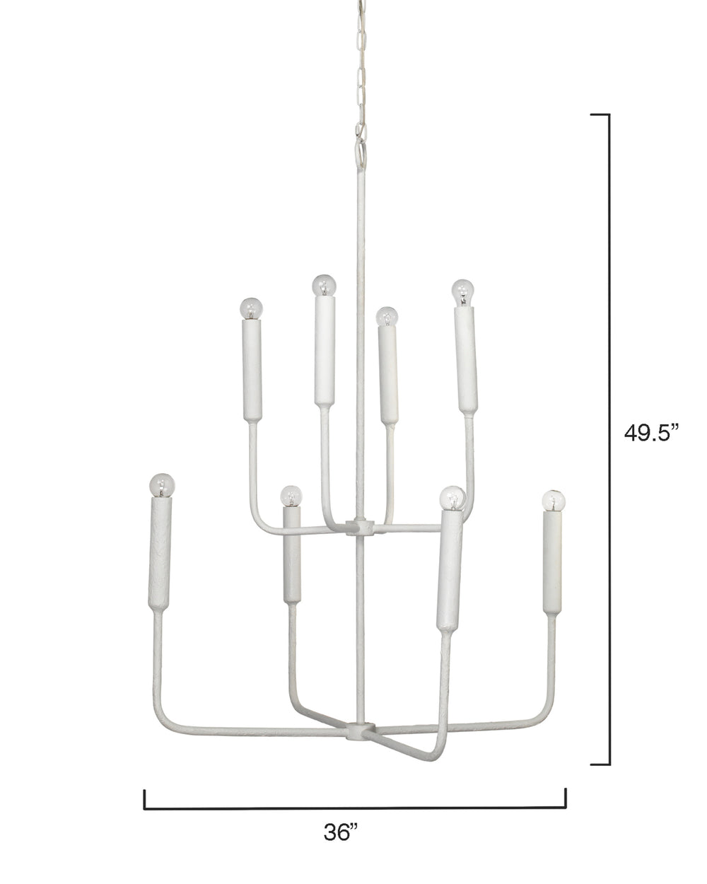 Mercer Two-Tier Gesso Chandelier