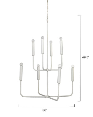 Mercer Two-Tier Gesso Chandelier