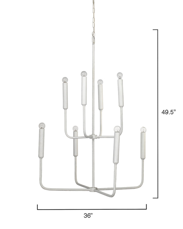 Mercer Two-Tier Gesso Chandelier