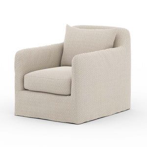Dade Outdoor Swivel Chair in Faye Sand