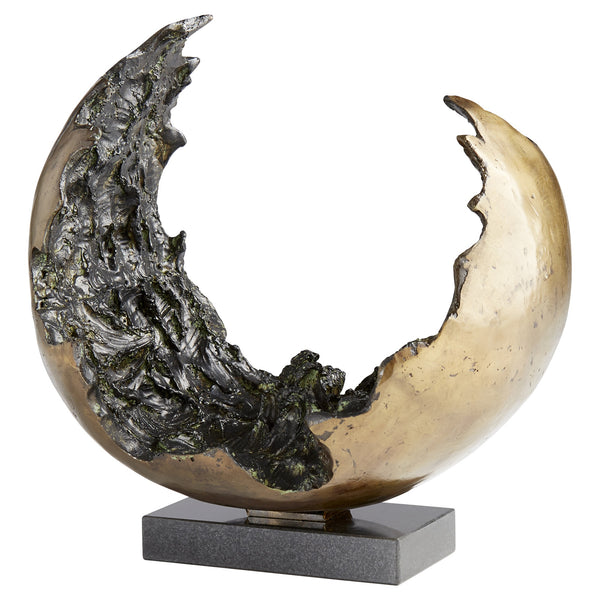 Concentric Chaos Sculptre in Gold and Black