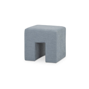 Moe's Aidy Stool in Light Blue Linen