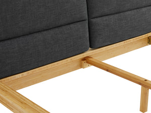 Santa Cruz Queen Platform Bed with Fabric, Wheat