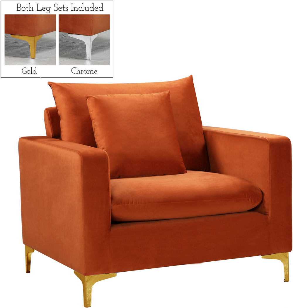 Lucy Chair In Cognac Velvet
