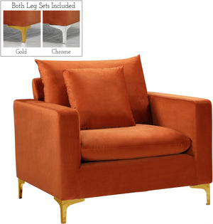Lucy Chair In Cognac Velvet