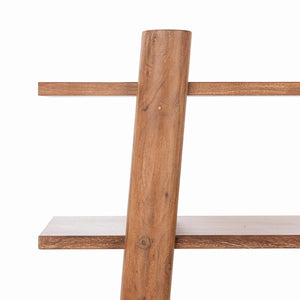 Pomona Solid Wood Bookshelf in Golden Wheat Finish