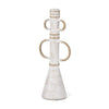 Ziva Large Distressed White Metal Sculptural Object