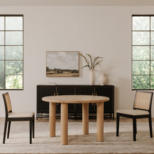 Moe's Milo Round Dining Table in Natural Oak