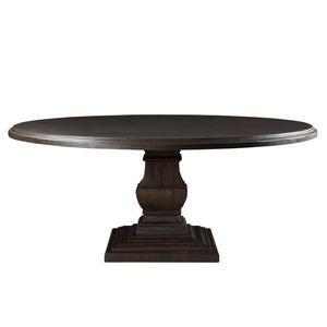 Dining Table 72in Round Vintage Brown