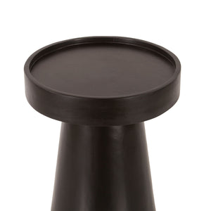 Jaipur 16" Black Round Accent Table