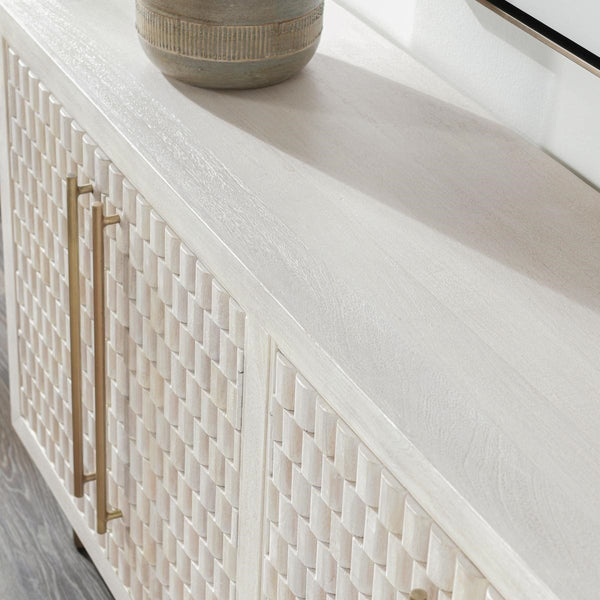 Norwood Solid Wood 4Dr Buffet - Coastal White