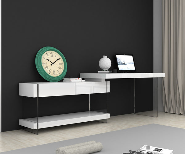 Reese Desk White High Gloss