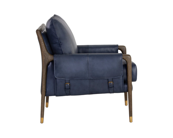 MAUTI ARMCHAIR - DISTRESSED BROWN - CORTINA INK LEATHER