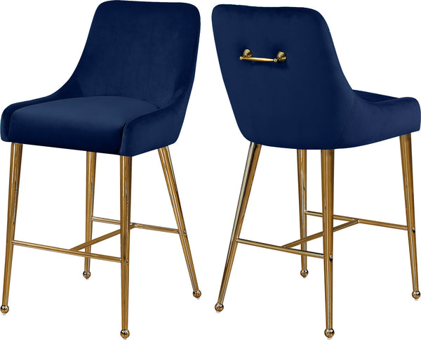 Irvin Stool In Navy Velvet