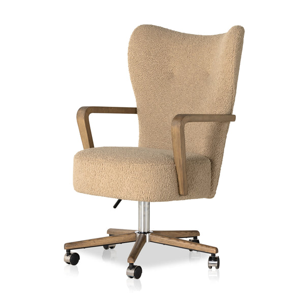 Melrose Desk Chair In Sheepskin Camel