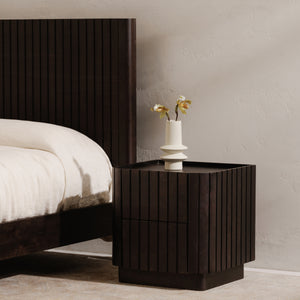 Moe's Povera Nightstand in Black Acacia