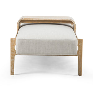 Fawkes Bench In Vintage White Wash Oak
