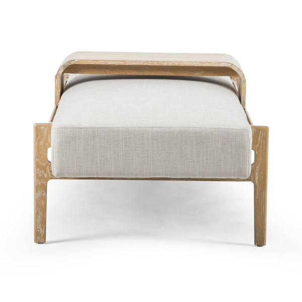 Fawkes Bench In Vintage White Wash Oak
