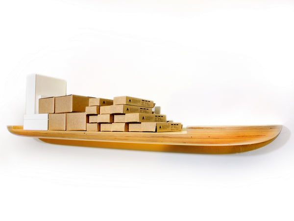 flow i shelf in natural ash wood
