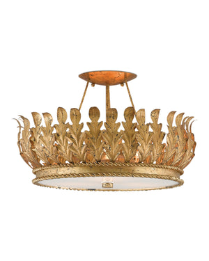 Biddulph Semi-Flush In Gold Leaf