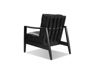 CRAFTSMAN Occasional Chair in matte black frame/black leather