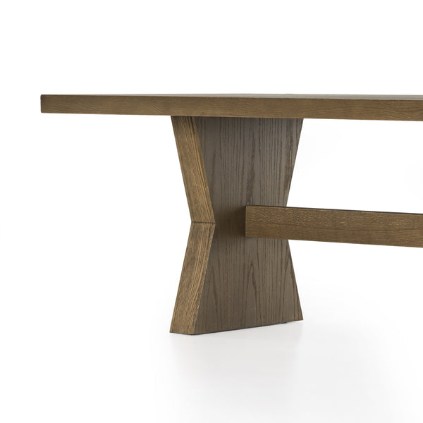 Tia Dining Table 108" In Drifted Oak Solid
