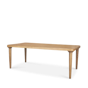 Suvan 84L Light Brown Rectangular Oak Wood Dining Table