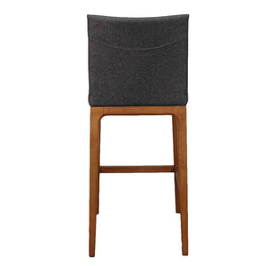Devon Fabric Counter stool Walnut Legs In Night Shade
