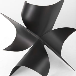 Francesca 11.8L x 11.8W x 11.8H Black Metal Sculptural Decorative Object