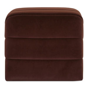 Verity Stool in Warm Brown Velvet