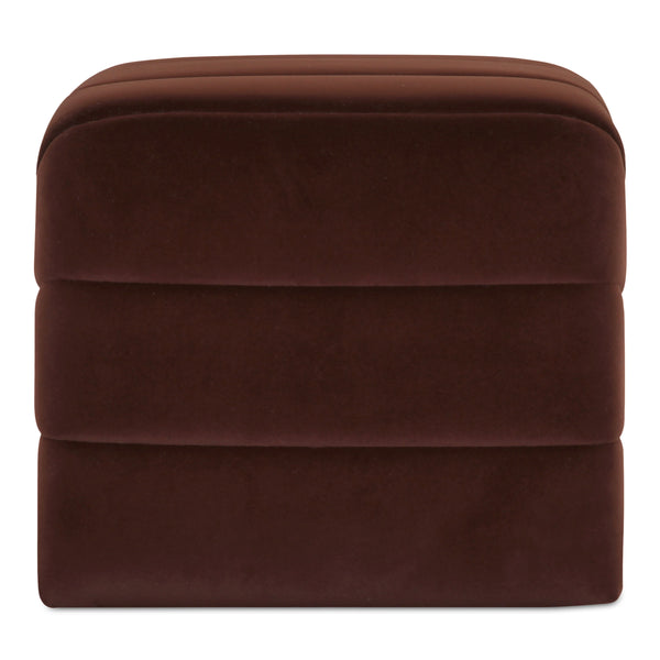 Verity Stool in Warm Brown Velvet