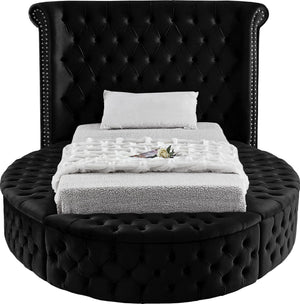 Lorena Twin Bed In Black Velvet